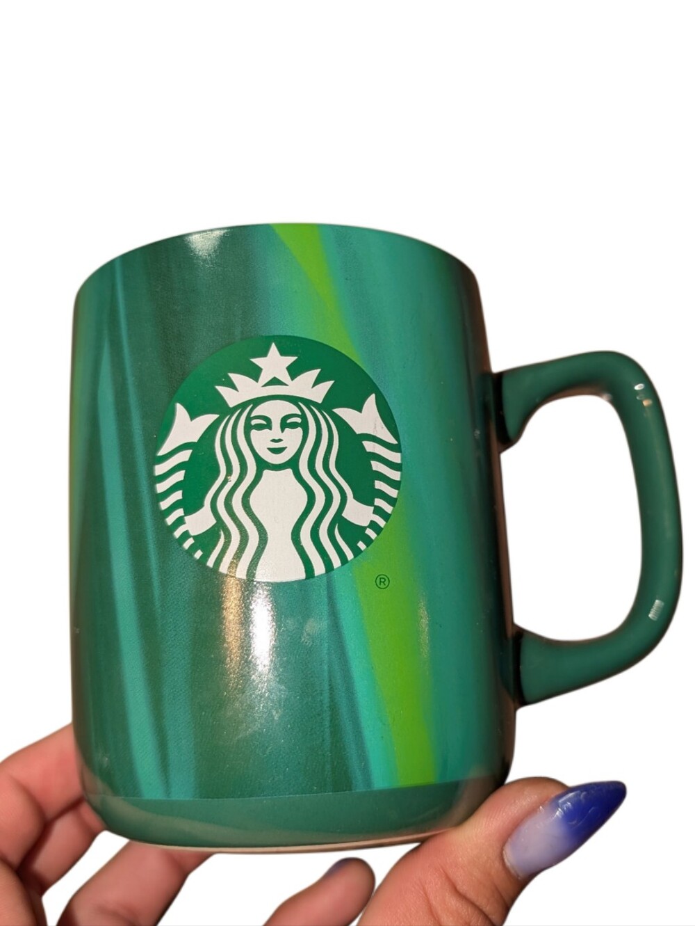 Starbucks Green Gradient Ceramic Mug with Logo